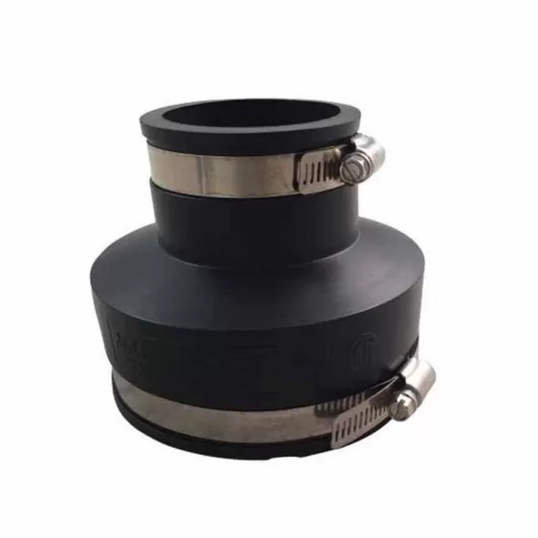 Flexible Coupling, 6"Clay x PVC Black