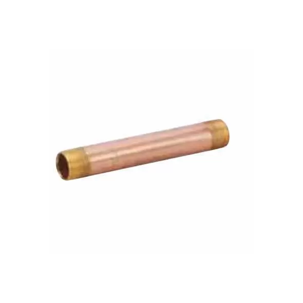 Pipe Nipple, 3/4" x 6"Threaded Lead Free Brass Schedule 40