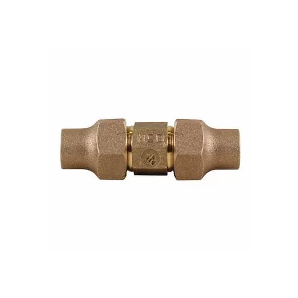 Straight Coupling, 3/4"Flare Brass 74758 Series Octagonal 3-Part