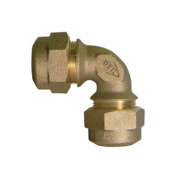 Elbow, 1"Type Q CTS Compression Brass 74761Q Series 90 Degrees 1/4 Bend