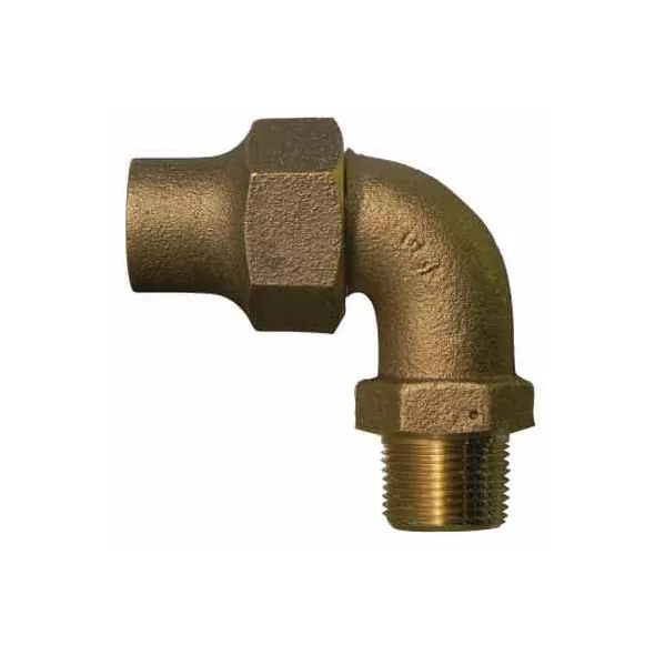 Elbow, 1"Flare x MNPT Brass 74779M Series 90 Degrees 1/4 Bend