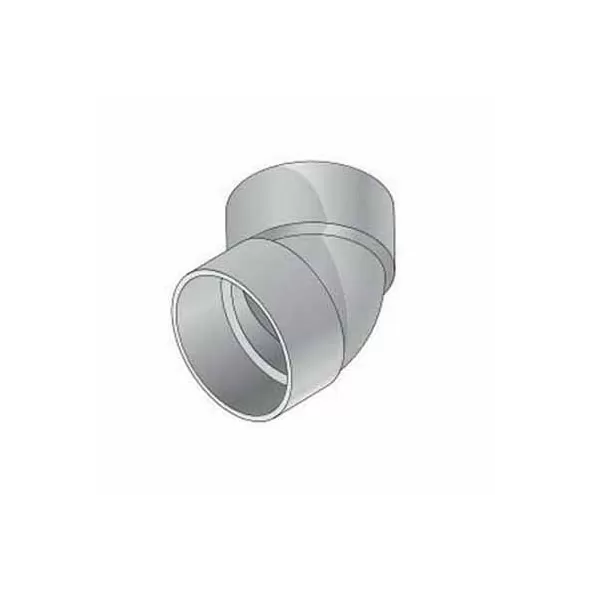 4" Hub x Spigot NDS P Series SDR-35 White PVC 45 Degrees 1/8 Bend Solvent Weld Sewer Elbow