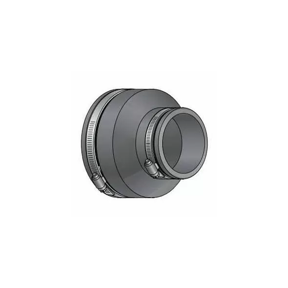 Flexible Coupling, 8"Clay x PVC Black