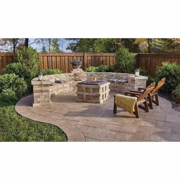 Paver Stone, 7" x 10.5" x 3.5" Rectangular Winter Blend Large RumbleStone