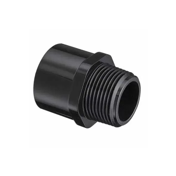 1/2" MIPT x Socket Black PVC Schedule 40 Reducing Adapter | 436005B