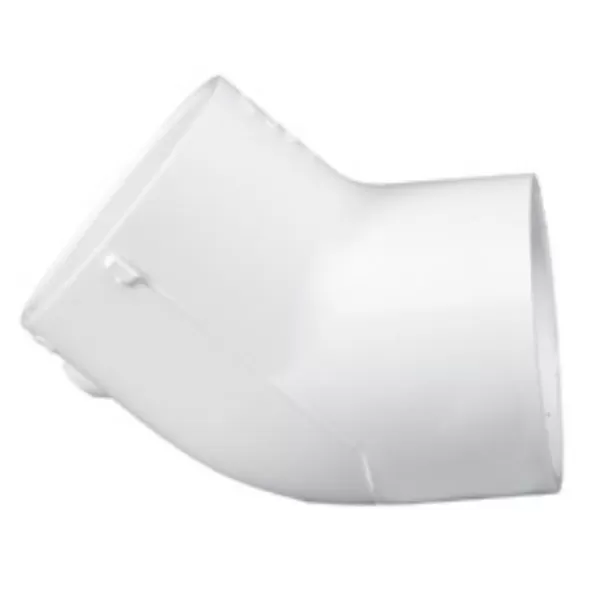 PVC Schedule 40 - 45 Elbow, 2" Slip White | 417020