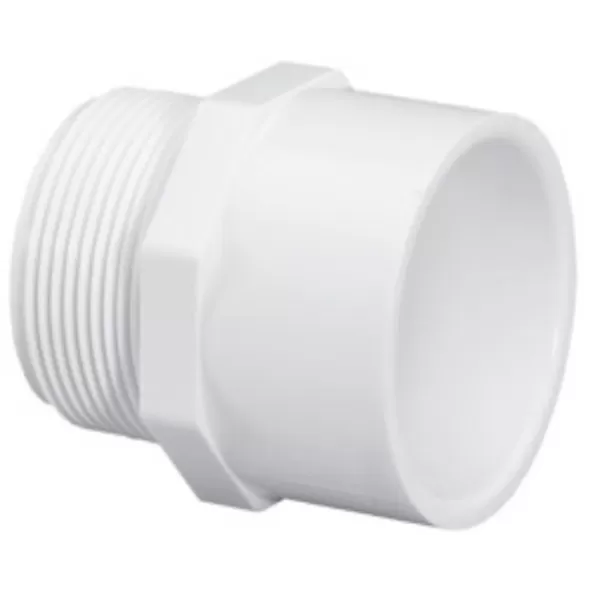 PVC Schedule 40 - Adapter, 2" Mpt X Slip White | 436020