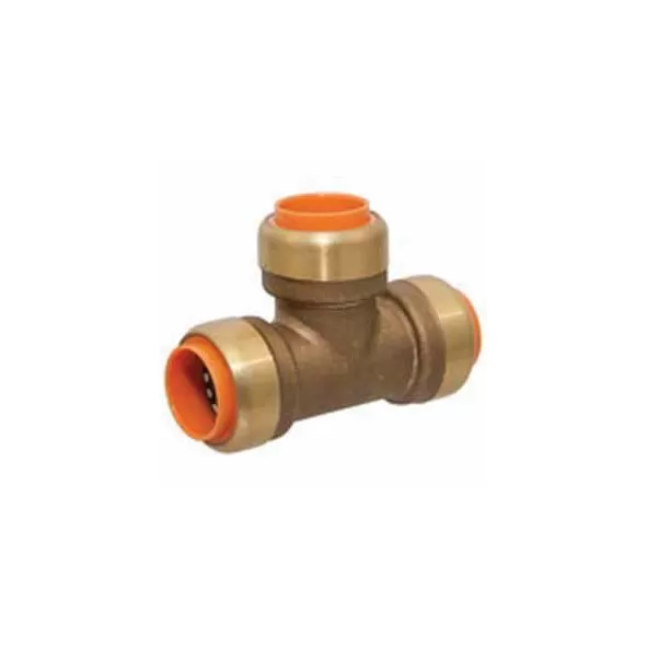 Tee, 1" x 1" x 3/4"Push Brass P711 Series