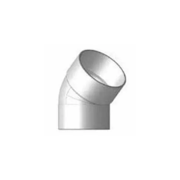 Sewer Elbow, 3"Spigot x Hub PVC P Series SDR-35 45 Degrees 1/8 Bend Solvent Weld