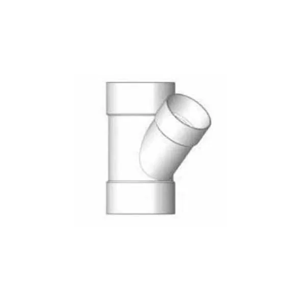 Wye, 8" x 4"Hub PVC P Series SDR-35 45 Degrees