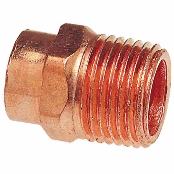 Adapter, 3/4" x 1/2"Solder Cup x MNPT Copper 604R Series