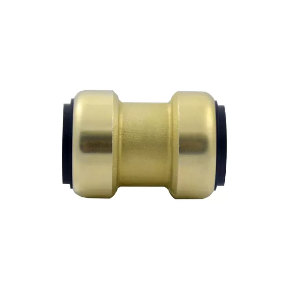 Coupling, 3/4"Solder Cup 200 Series TecTite Push-Fit, Lead Free Brass with Stop