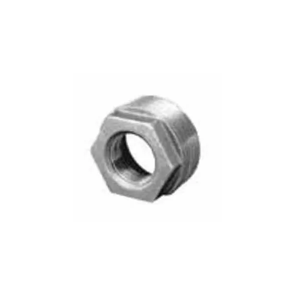 Pipe Bushing, 1" x 1/2"MNPT x FNPT Galvanized Malleable Iron Hex Head