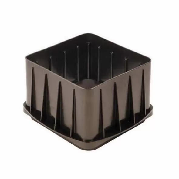 Riser, 11" Black HDPE Square