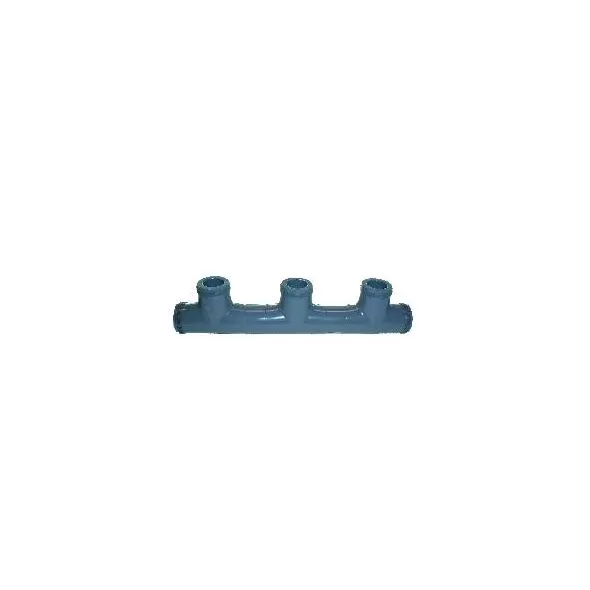 Action Machining Triple Manifold Tee, Buttress Threaded Schedule 80 PVC 1" | AFI18003