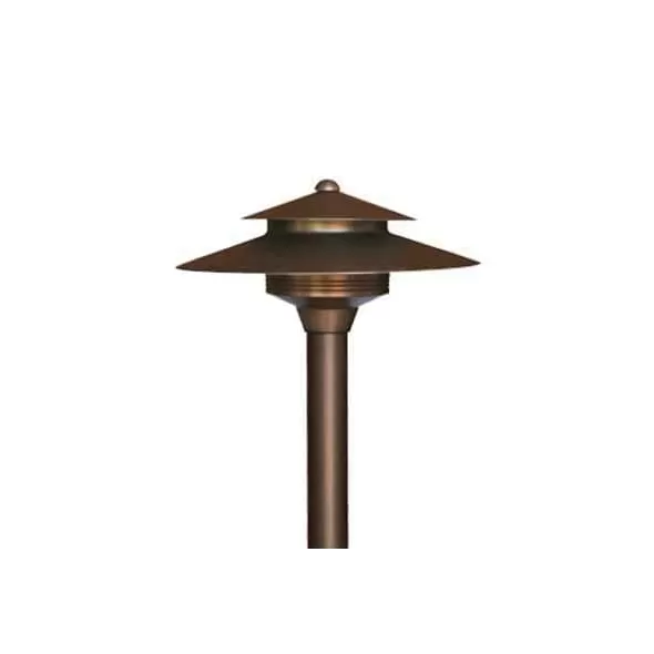Alliance Lighting Area Light Hat, 8.5" , Two-Tiered Design, Aged Brass, Frosted Lens| AL700