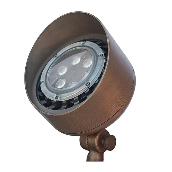 Alliance Lighting Bullet Light, 4W PAR36 LED Aged/Solid Brass BL300 Series | AOLBL300LED4W