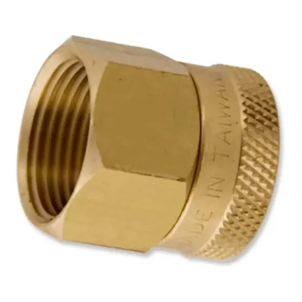 Hose Fitting, 3/4"FHT x FPT Brass Swivel