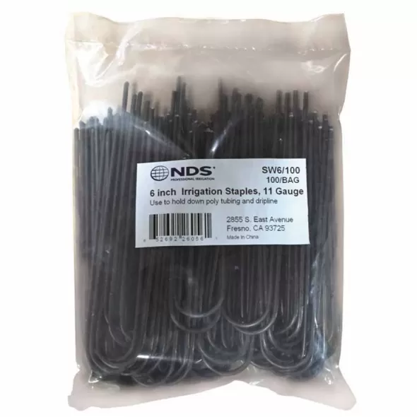 NDS Sod Staple, 6" x 1" 1020 Cold Rolled Steel Round Top | A 700