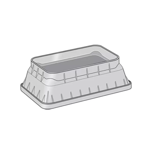 Valve Flared Box, 6" Rectangular Black Box Standard