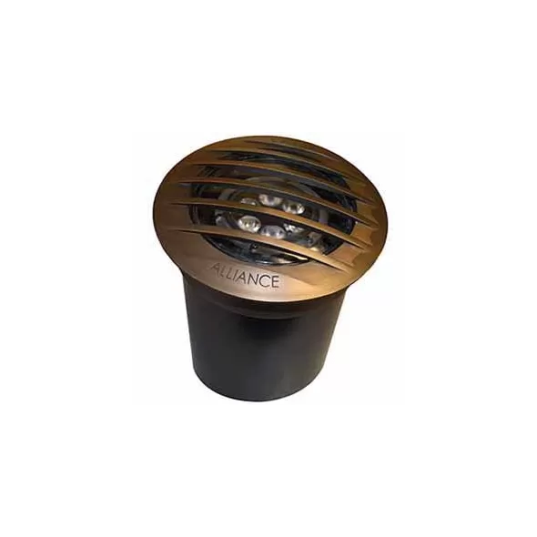 Alliance Outdoor Lighting In-Ground Well Light with Grate, 8W PAR36 2800K LED CGWL01 Series | AOLCGWL01LED8W
