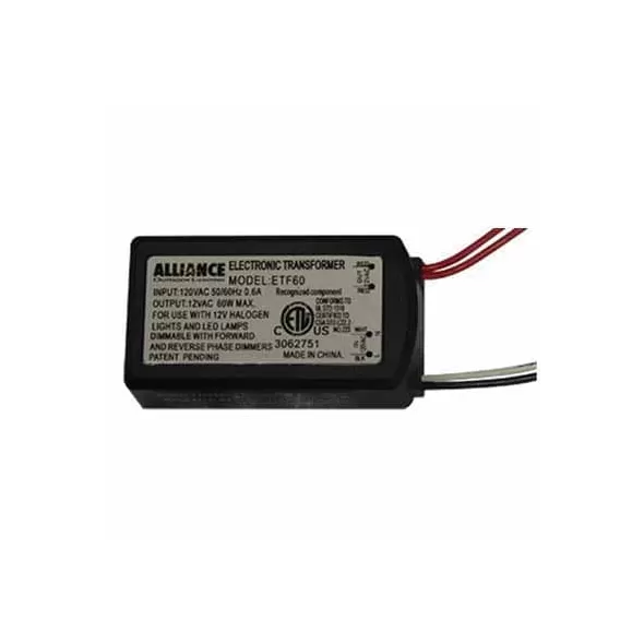 Alliance Outdoor Lighting Transformer, 60W 120V Primary 12V Secondary | AOLETF60