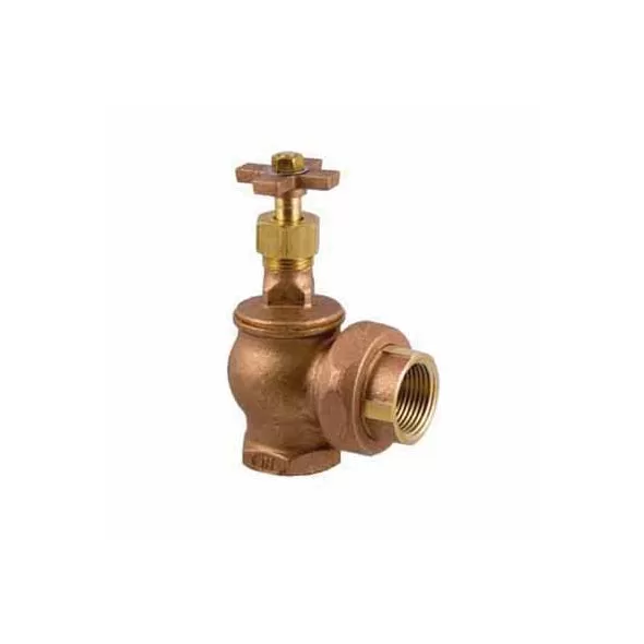 Angle Valve, 1-1/2" Brass 150 psi AVU Series 1-Piece Rising Swivel with Union