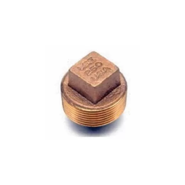 Plug, 3/4"MPT Lead Free Brass Square Head