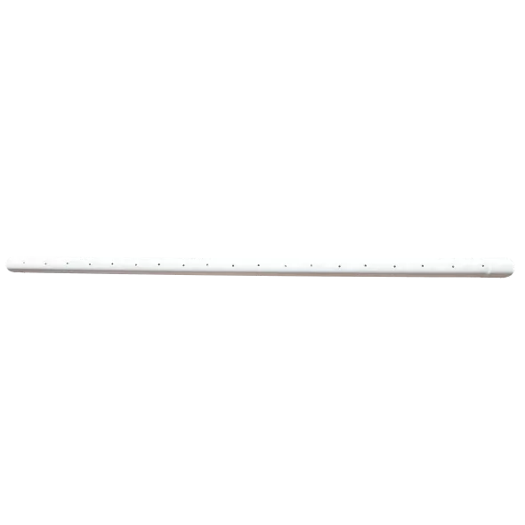 Gravity Sewer Pipe, 4" x 10' Bell End White PVC Perforated