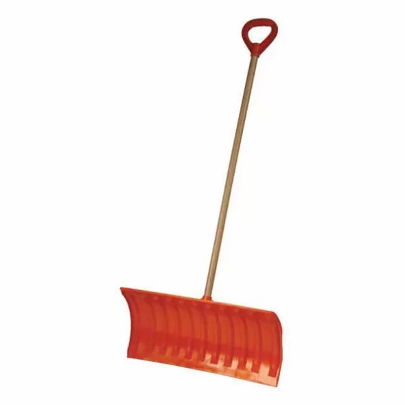 Snow Shovel, 25" x 12.5" Poly Blade Wood Handle