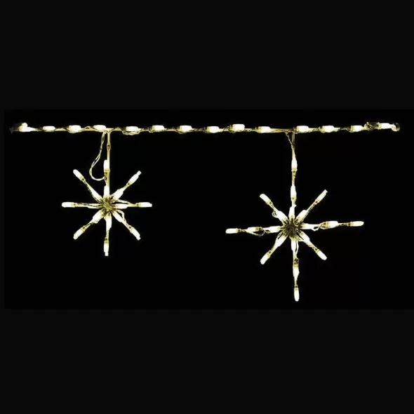 LED Snowflake Linkable, 44" 2" Spacing Warm White Freestyle Commercial Grade Mini