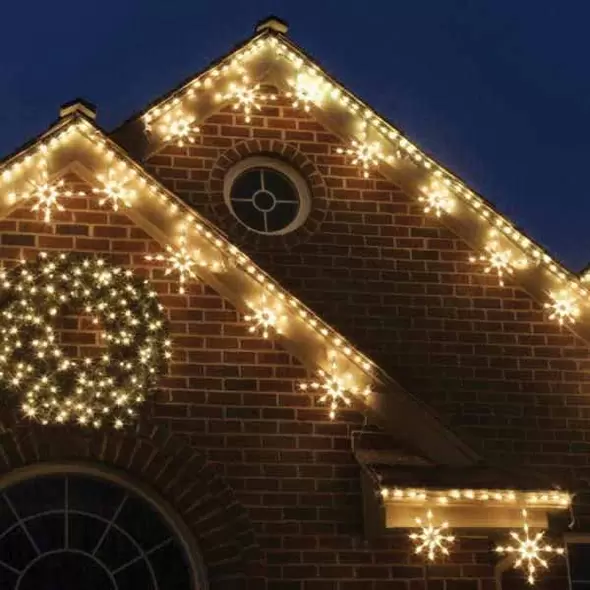 LED Snowflake Linkable, 44" 2" Spacing Warm White Freestyle Commercial Grade Mini