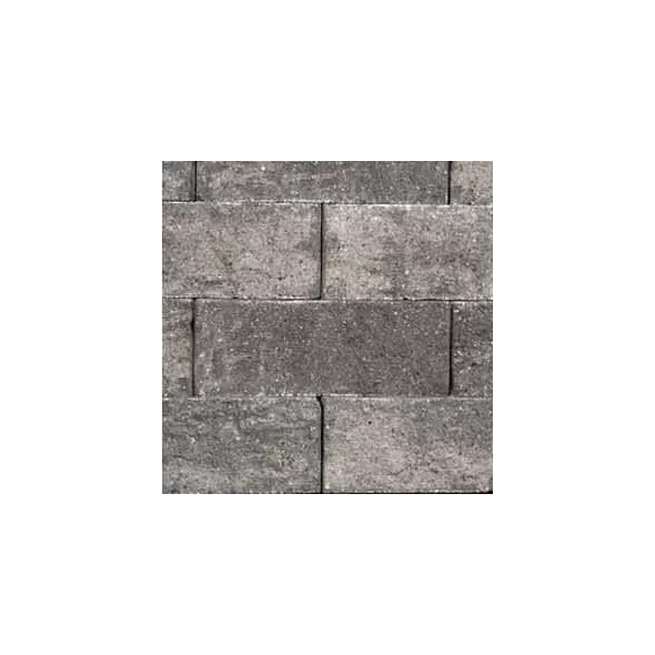 Retaining Wall, 16" x 12" x 6" Sterling Gray Curved Split Face PanoMur