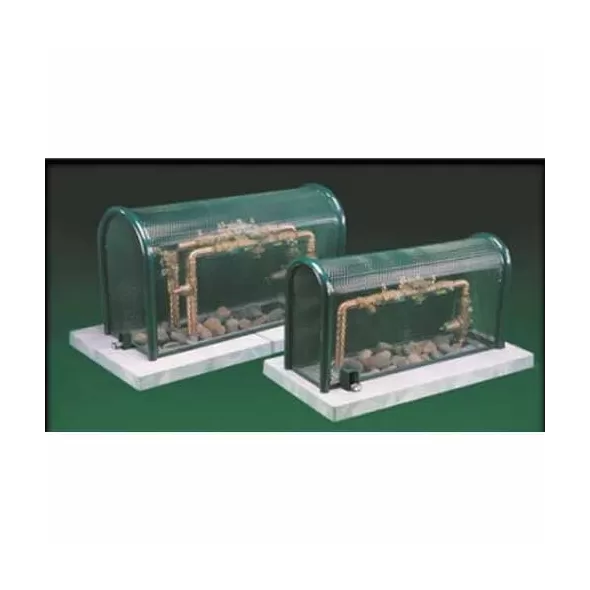 Protection Enclosure, 16" x 46" x 30" Forest Green Steel Backflow Hinged
