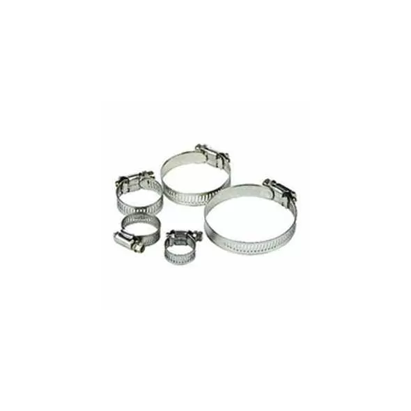 Hose Clamp, 1-1/2" Yellow Dichromate Zinc-Plated Stainless Steel 57 Series