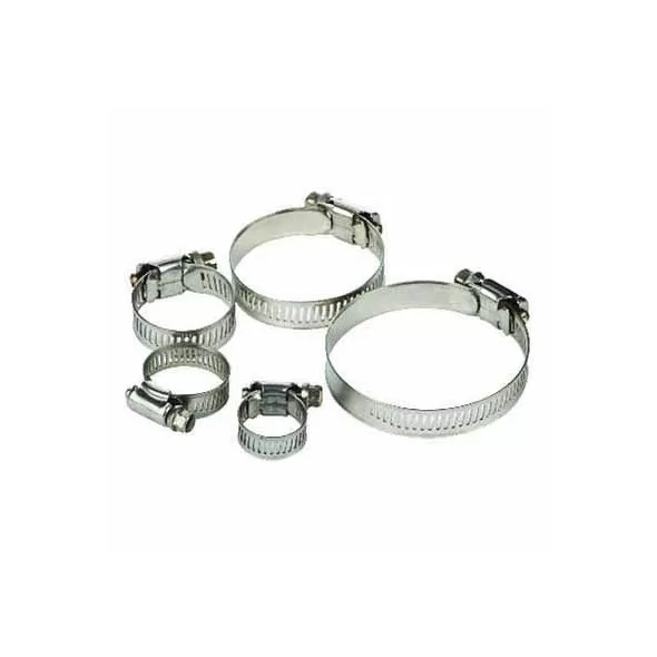 Hose Clamp, 2" Yellow Dichromate Zinc-Plated Stainless Steel 57 Series