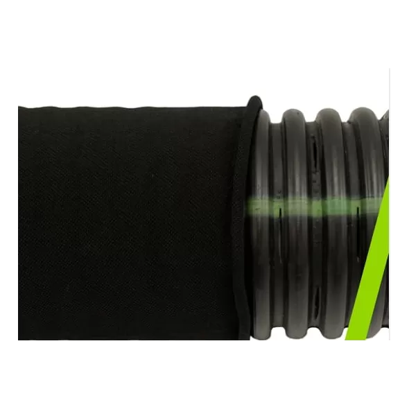 ADS Drainage Pipe, HDPE Single Wall with Sock Perforated/Wrap Black 3" x 100' | DPE030PWS