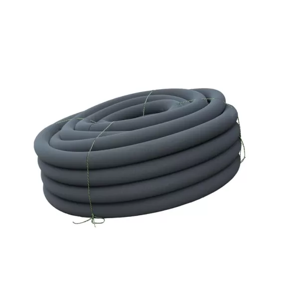 ADS Drainage Pipe, HDPE Single Wall with Sock Perforated/Wrap Black 3" x 100' | DPE030PWS