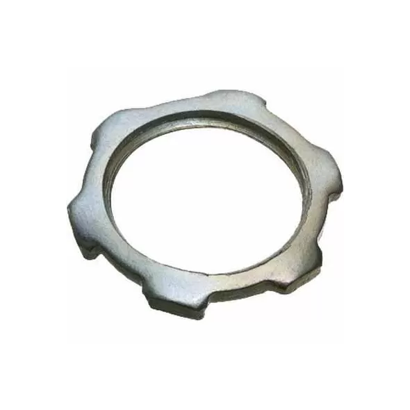 Conduit Locknut, 1-1/2" x 2.376" Silver Plated Steel