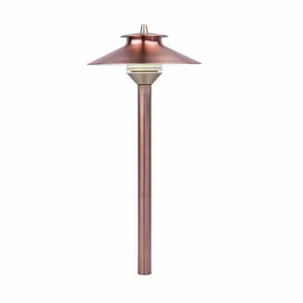 Top Assembly, 6.3" Flat Black Copper/Brass For Grande Risers in Path Lights Delmare Series Zoning