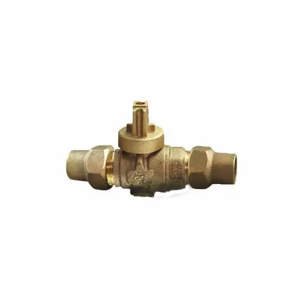 Ball Valve Curb Stop, 3/4"Copper Flare Lead-Free Cast Brass 300 psi 203NL Series