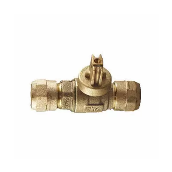 Ball Valve Curb Stop, 1"CB Compression Lead-Free Cast Brass 300 psi 203NL Series