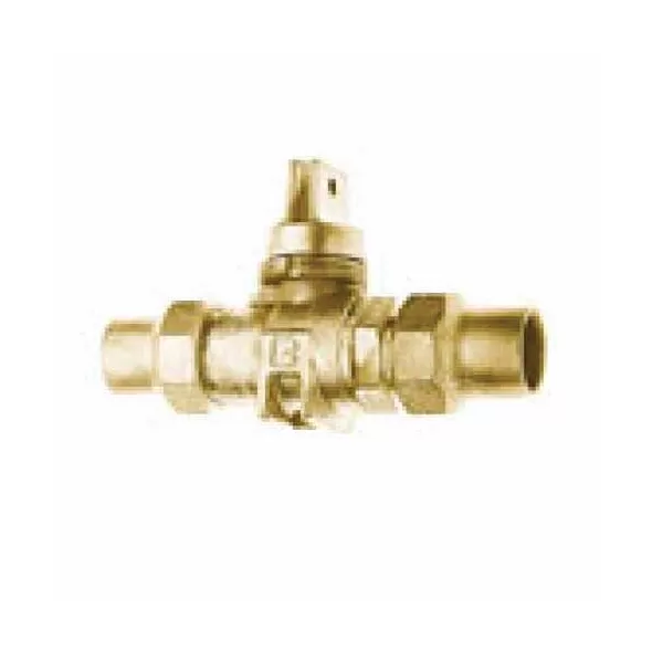 Ball Valve Curb Stop, 3/4"Copper Flare Lead-Free Cast Brass 300 psi 263NL Series Minneapolis Pattern