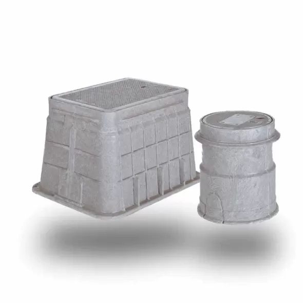 Meter Box Body, 10" x 15" Rectangular Gray FL09