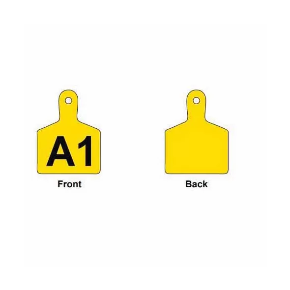 Printed Tag, Yellow Blank Thermoplastic Polyurethane (TPU) Single Sided Custom