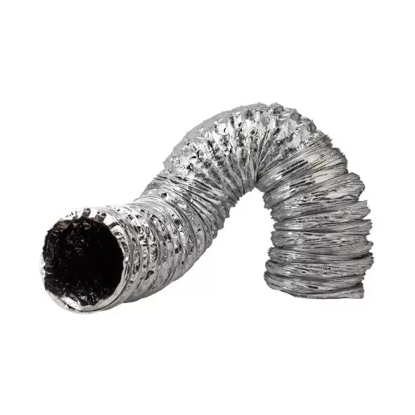 Ideal-Air Supreme Silver / Black Ducting 6 in x 25 ft