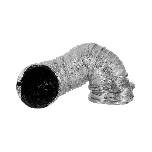 Ideal-Air Supreme Silver / Black Ducting 10 in x 25 ft