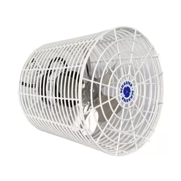 Schaefer Versa-Kool Circulation Fan 8 in w/ Tapered Guards Cord & Mount - 450 CFM