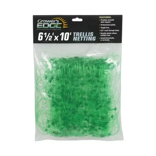 Grower's Edge Green Trellis Netting 6.5 ft x 10 ft (24/Cs)