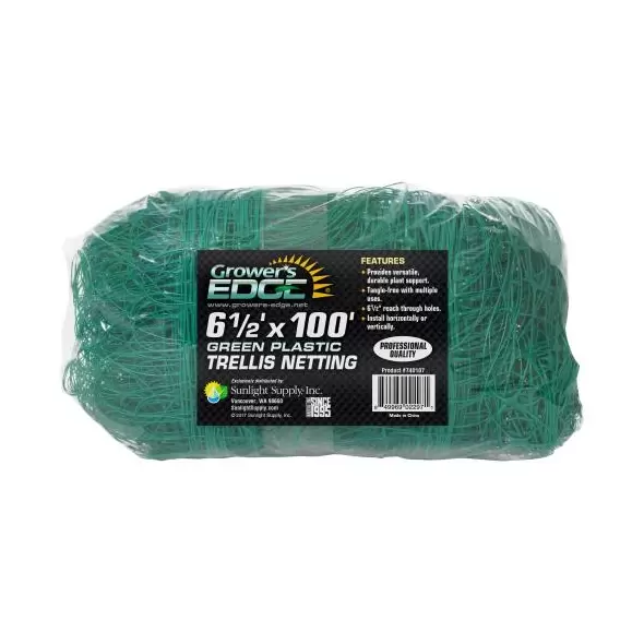 Grower's Edge Green Trellis Netting 6.5 ft x 100 ft (8/Cs)